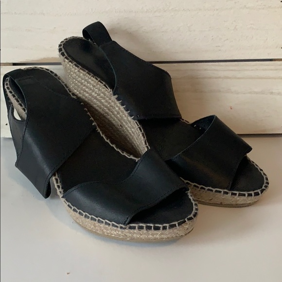 André Assous Black Espadrille Size 41 - Picture 2 of 6